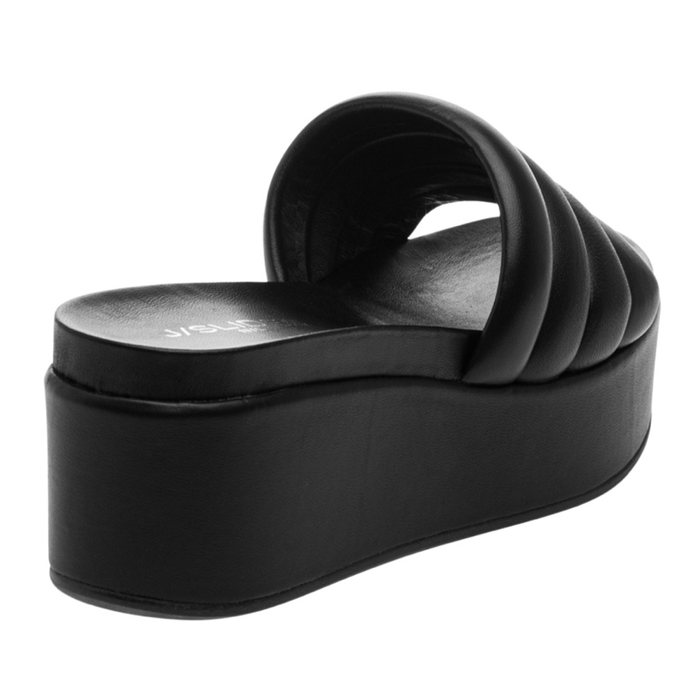 J SLIDES QUIRKY PLATFORM SANDAL SIZE 7 brand new BLACK